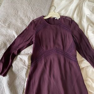 Whistles purple long sleeve dress